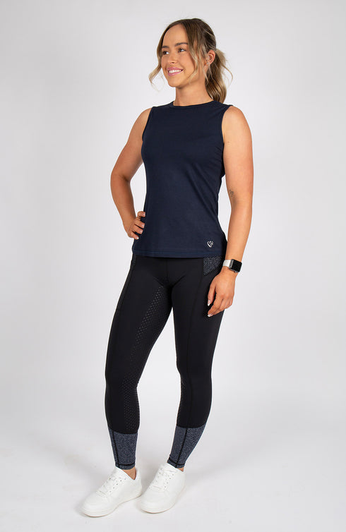 BARE Performance Riding Tights - Active Navy